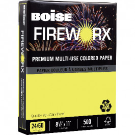 8.5X11 12M 24/60# Lemon Zest Boise Brites Fireworx Text 30% PCW Recycled Le