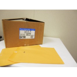 90 Brown Kraft Printmaster 9X12 28# Clasp Catalog Open End Envelopes Bulk P