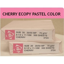 8.5X11 10M 20# (75 GSM) Cherry Ecopy Multipurpose Pastel Colors Letter Size