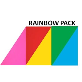 8.5X11 10M 20/50# (75 GSM) Rainbow Brights 5-Color Green, Red, Pink, Yellow