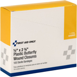 SH4011990 2-3/4 Inch X 1/2 Inch Band-Aid Butterfly Closures, 100 Each/Box