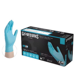 INPF46100 Large Blue Gloveworks Industrial 5 Mil Nitrile Glove, 100 Each/Bo
