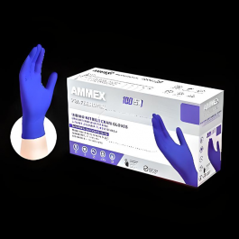 AINPF44100 Medium 4 Mil Indigo Nitrile Exam Glove 10 Boxes/Case 100 Pair/Bo