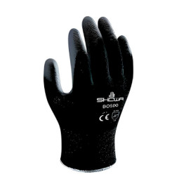 B0500BVS Size 6 Small 13 Gauge Black With Polyurethane Palm Coating Vend Pa