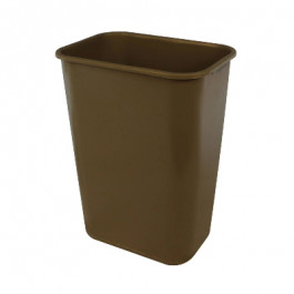 7703-4 Impact Plastic Soft-Sided Wastebasket Brown 41 Quart 15.35X11.15X19.