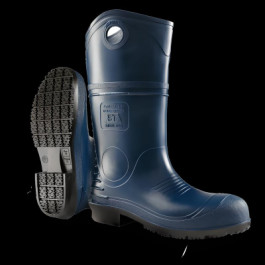 89086-03 Mens Size 3 Blue Dunlop Durapro Steel Toe High Boot Oil Resistant,