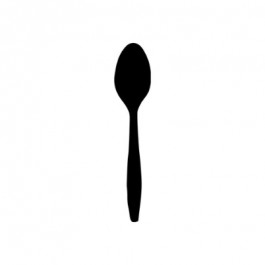 N50001 Black Teaspoon Heavy Weight Polypropylene Cutlery, 100 Each/Bag  10