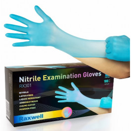 RX301  4 Mil 2x-large Blue  Nitrile Chemo Ratex Exam Glove, 10boxes/case 10