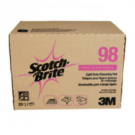 3M98-P 4.5" X 6" Scotch Brite Light Duty Cleaning Pad White, 3 Boxes/case 4