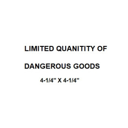 4-1/4" X 4-1/4" Orm-d Printed Label Blank "limited Quanitity Of Dangerous G