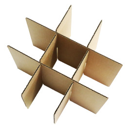 11-1/4" X 11-1/4" X 4" 32 Ect Kraft B-flute 9 Cell Divider, 1 Each