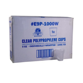 E9P-1000W Empress 9 Ounce Wrapped Clear Polypro Cup, 50 Each/sleeve 20 Slee