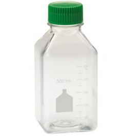 500ml Sterile Square Media Bottle Polyethylene Terephthalate (pet) Plastic,