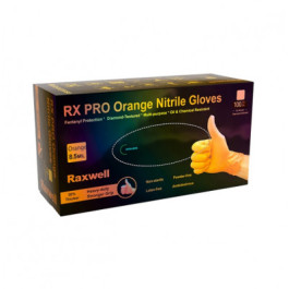 RX50006 Small 8.5 Mil Orange  Rx Pro Nitrile Textured Diamond Grip Glove ,