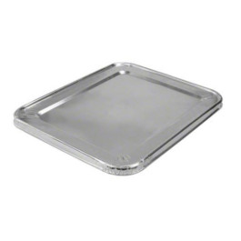 12.81" X 10.44 X 5/8" Hfa Steam Table Pan Lid 1/2 Size Full Curl Edge, 100