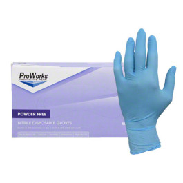 GL-N103FM Medium  3 Mil Blue Nitrile Glove Powder-free Textured Fingers Lat