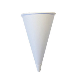 SCC42BR 4.25 Ounce White Solo Eco-forward Treated Paper Cone Cups With Pro