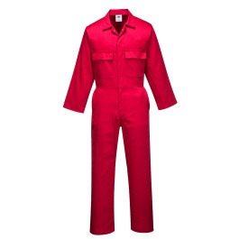 S999 Portwest Euro Work 2x-large Long Sleeve Red Polycotton Coverall 40+ Up