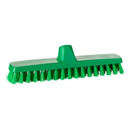 Vikan Color Core 11-13/16" Green Deck Scrub Brush Head, One Each