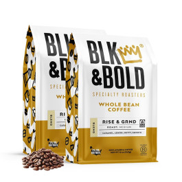 Blk&bold Medium Roast Whole Bean Rise & Grnd 100% Arabica Coffee, 12 Ounces